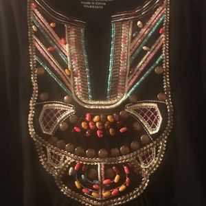 Black sleeveless top